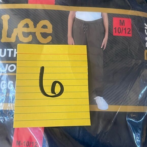 #6 Lee Youth 2-pack Jogger Black & Green Medium 10/12 Rugged Knee Sweatpnts - Picture 6 of 6